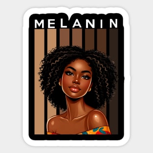 Melanin Shades Beauty Afrocentric Afro Queen Sticker